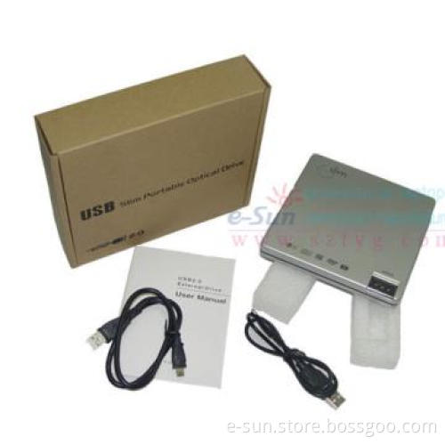 USB2.0 portable Slim External Clamshell DVD RW